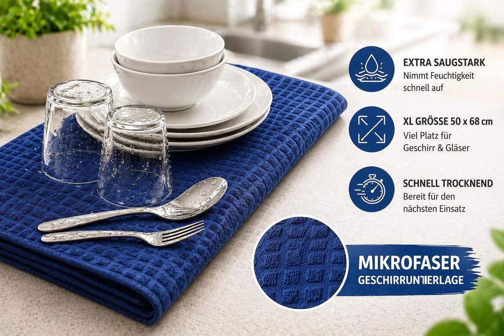 XL-ABTROPFMATTE MIKROFASER ABTROPFTABLETT  SPÜLUNTERLAGE Produktbild 