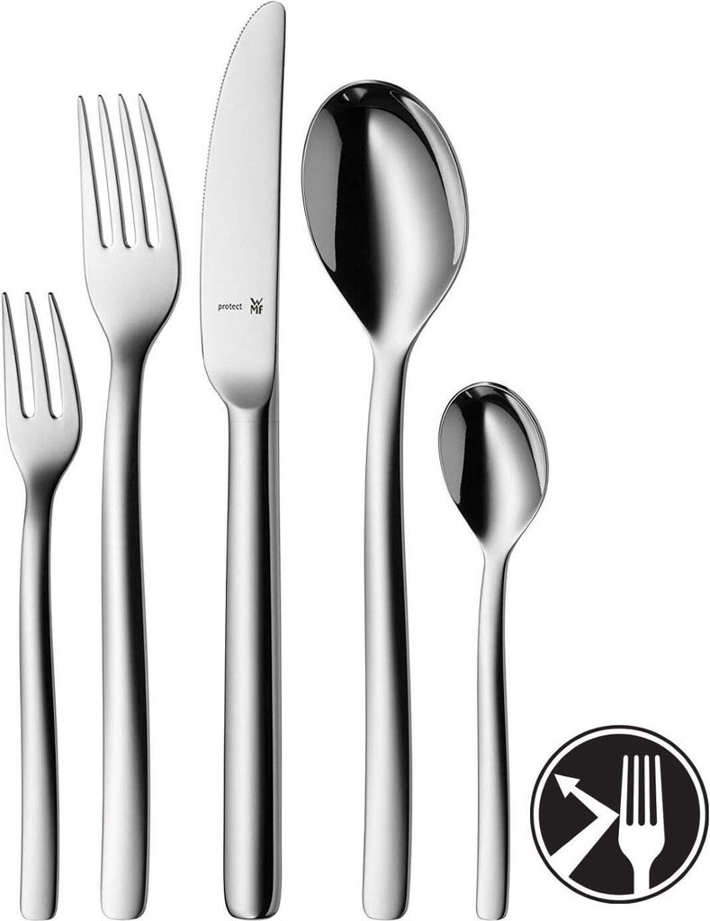 WMF Atic Besteckset 6 Personen, 30 teilig, eingesetzte Messerklinge, Cromargan protect 1106916340