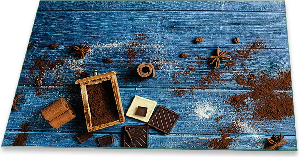 Vetro per Alzatina Cucina 80x52 Marrone Cioccolato | Protezione Universale