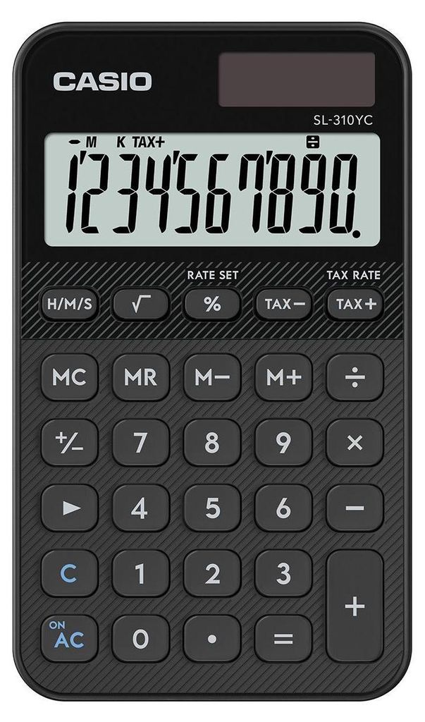 Casio SL-310YC Taschenrechner Tasche Einfacher Taschenrechner Schwarz