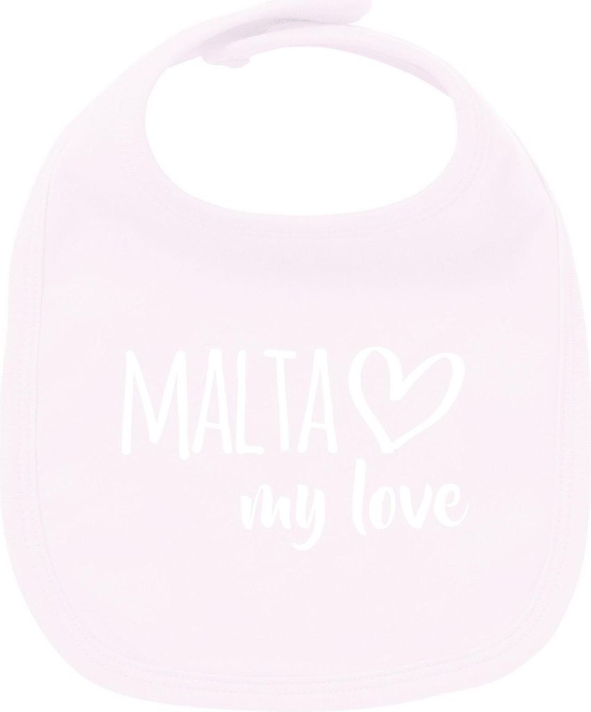 Huuraa Unisex Babylatz Malta my love Geschenk Babypink Baumwolle Malta Mitbringsel