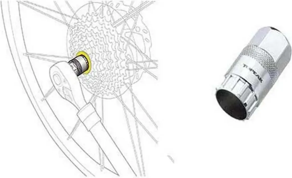 Extracteur Topeak Freewheel argenté compatible avec douille 1/2" - 4
