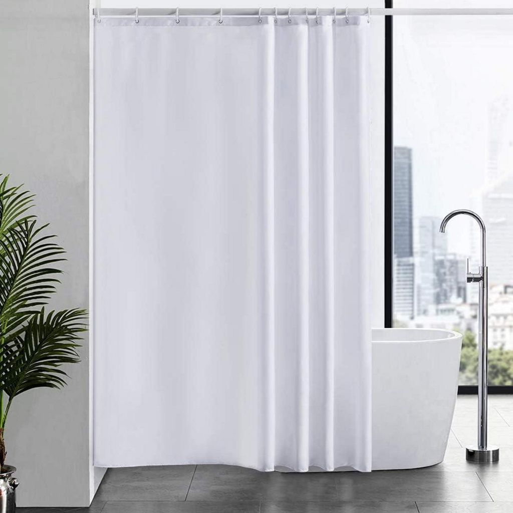 Furlinic Duschvorhang 180x210cm Weiß Wasserdicht mit 12 Produktbild 