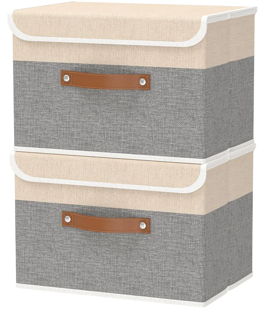 Gagnez de la Place : Lot 2 Boîtes de Rangement Anti-Poussière en Tissu