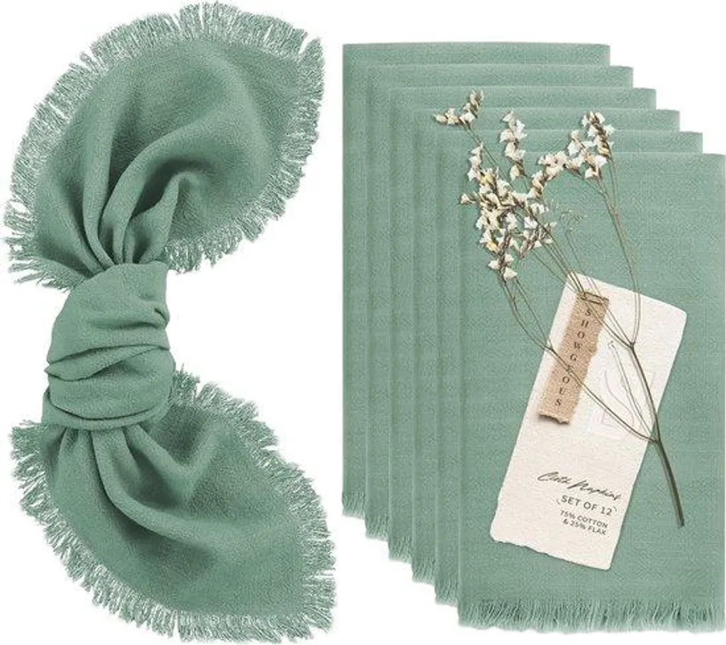 Serviettes de table coton lavables lot de 12 pour décoration durable 45cm