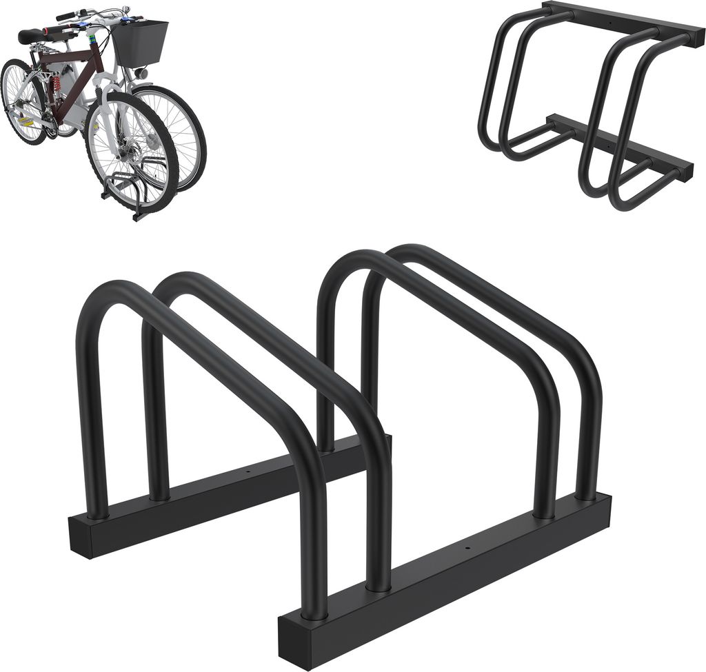 XMTECH fietsenrek voor 2 fietsen, geschikt voor banden met Productafbeelding 