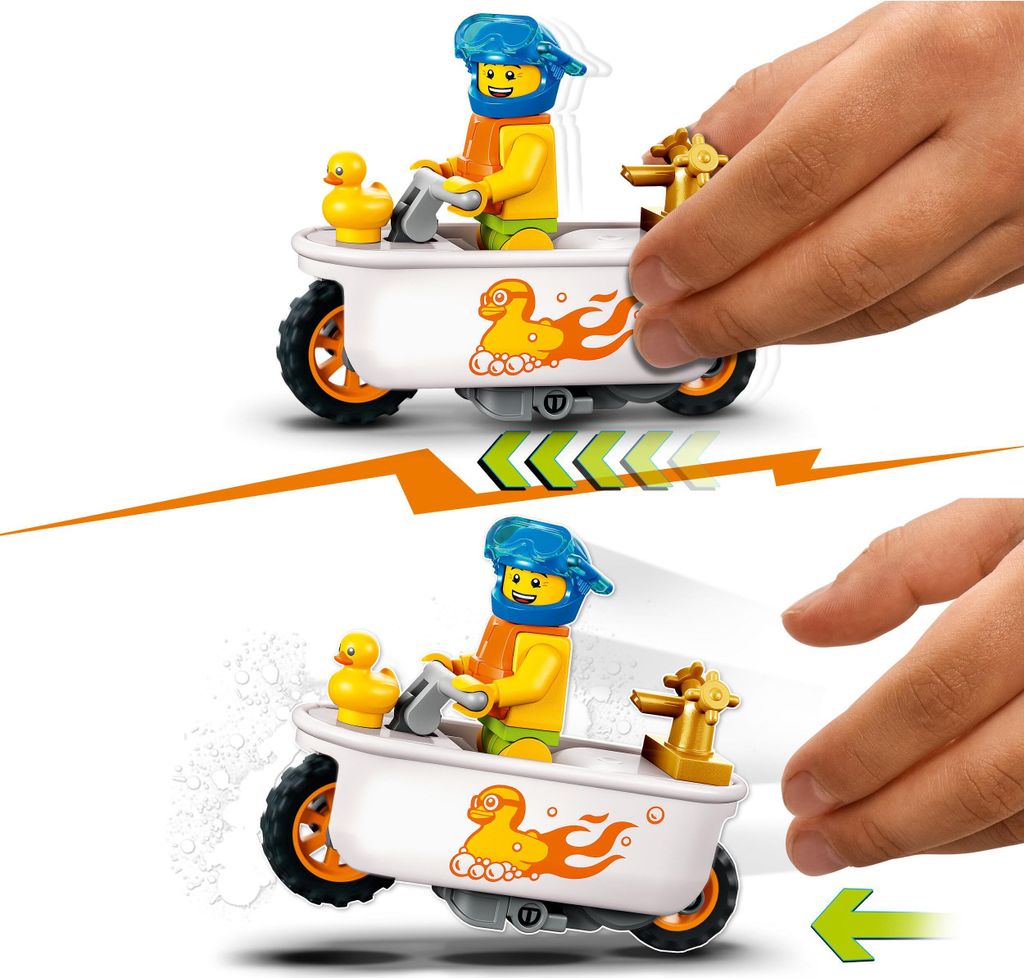 LEGO 60333 City Stuntz Badewannen-Stuntbike, Set mit Produktbild 4