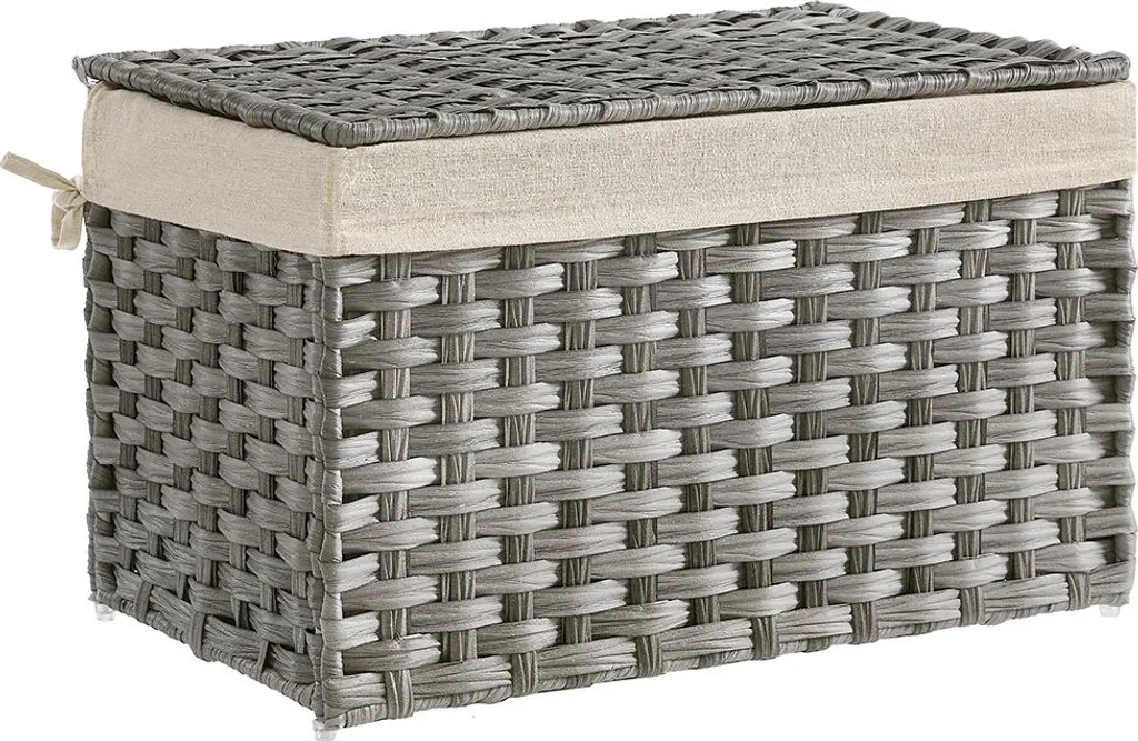 Grande boîte de rangement avec couvercle en plastique robuste de 60L