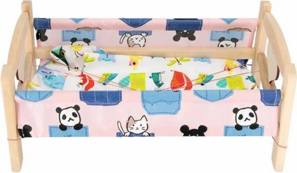 Lit à barreaux pour nouveau-né MALIMAS en tissu cœur ultra mignonne