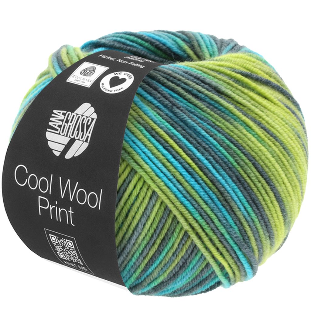 Lana Grossa COOL WOOL PRINT 50 g pflegeleichtes Strickgarn Produktbild 
