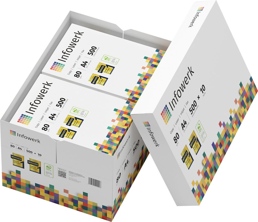 Papír do tiskárny Infowerk kopírovací papír 5000 listů 10 x Obrázek produktu 5