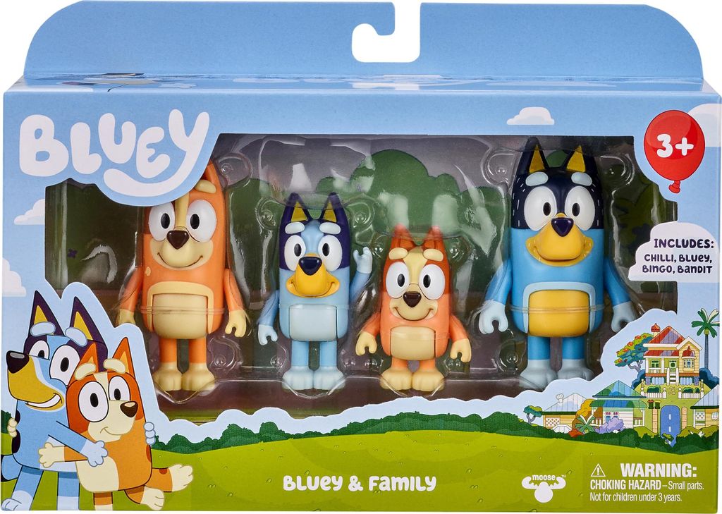 Moose Toys mooseToys BLUEY figúrky 4-pack - Family Obrázok produktu 