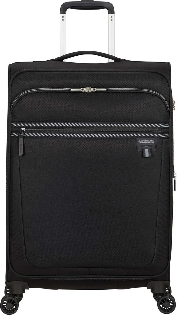 American Tourister Aerospin Spinner EXP Black - Trolley Morbido Espandibile