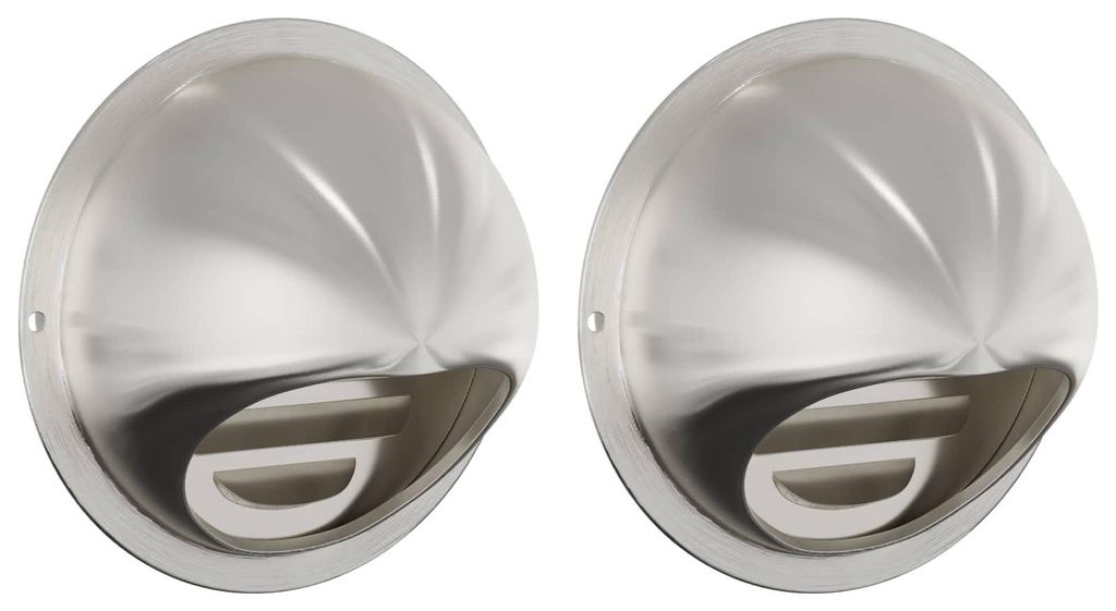 Lüftungsgitter 2 pcs Silber 80 mm Edelstahl