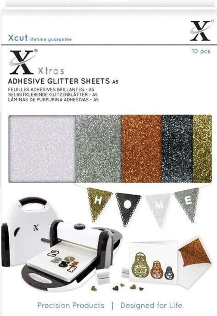 Docrafts XCU 174406 Glitzerpapier 5 Colours 10 Stück 10 Produktbild 