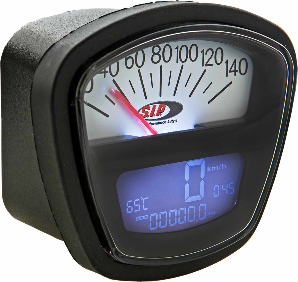 SIP 2.0 Tachometer Drehzahlmesser Digital/Analog 20 Funktionen LCD Schwarz/Weiß