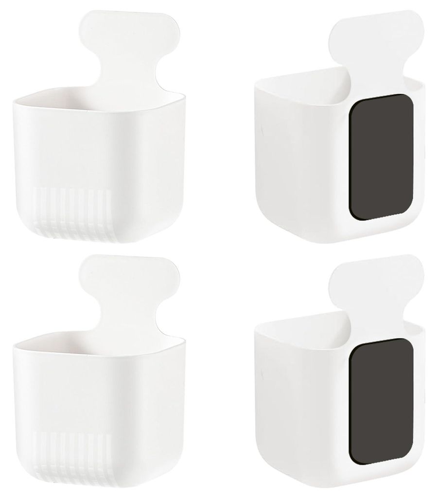 4er-Set magnetische Stifthalter, starker magnetischer Organizer für Whiteboard und Kühlschrank, kleine Ablage für Marker, Stifte und Schwämme, ...