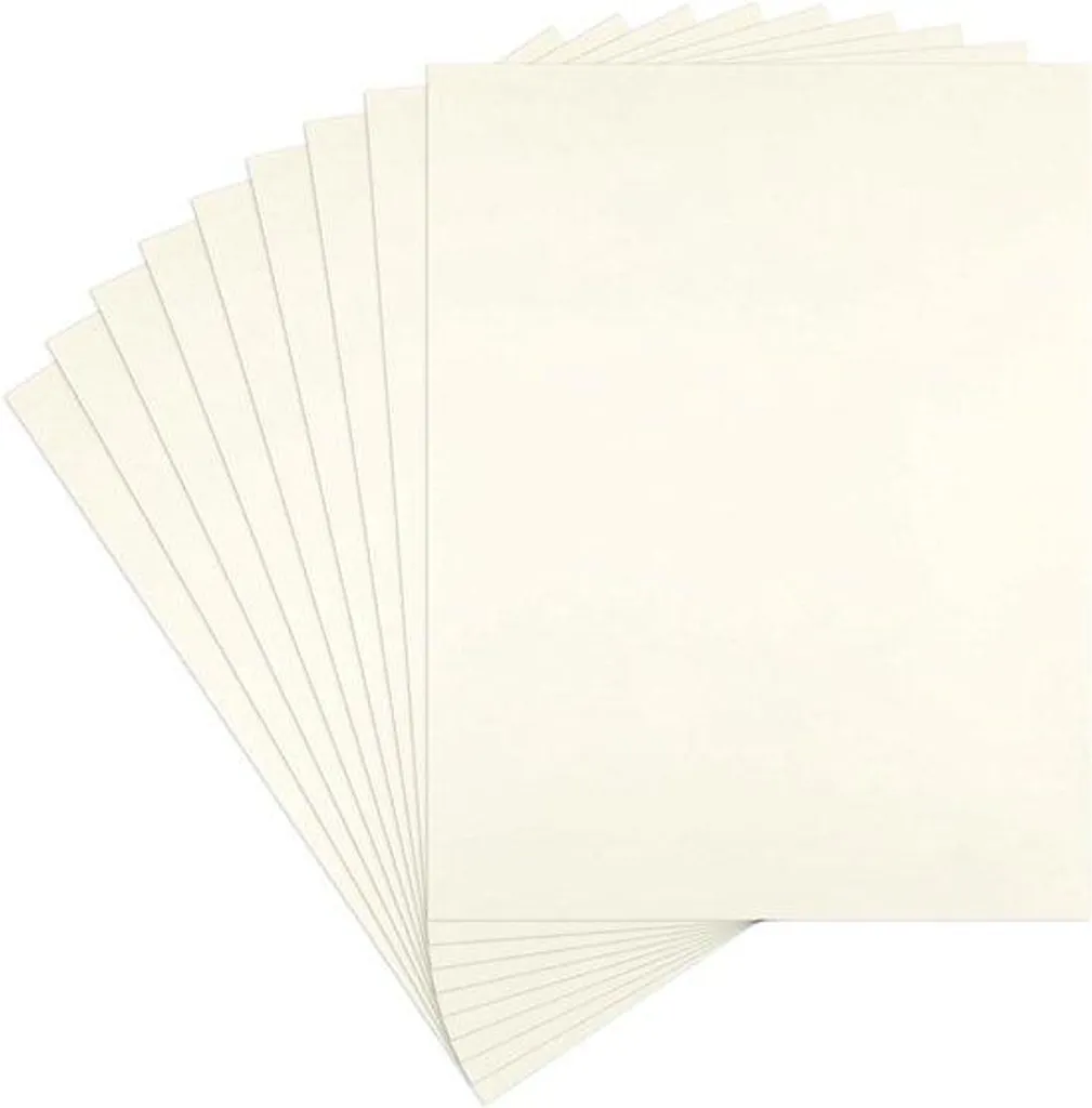 Carton Crème 250g/m² - 28 Feuilles de Papier Épais pour Maquettes DIY
