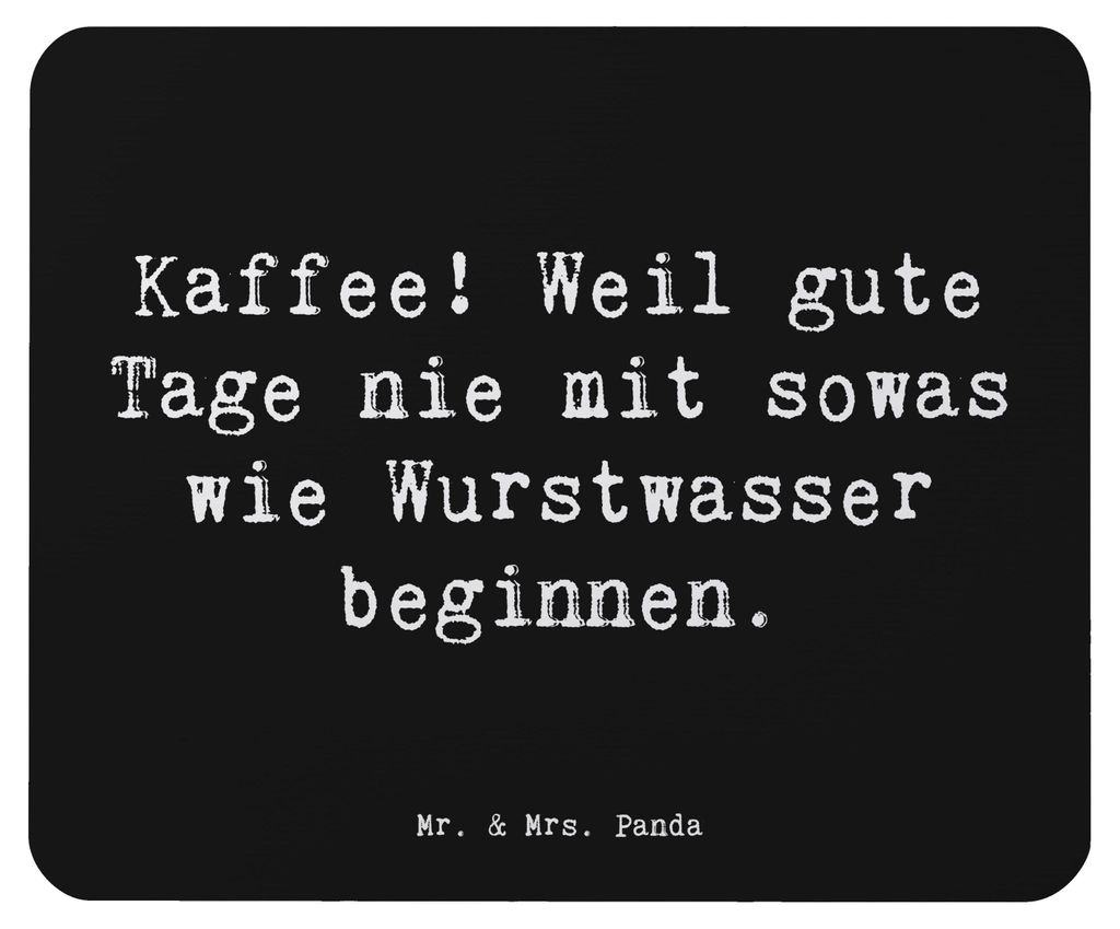 Mr. & Mrs. Panda Mauspad Spruch Freude am Kaffee - Schwarz - Geschenk, Mouse Pad, erleben, Glück, Mousepad, schenken, Gefühl, Motivation, laptop,...