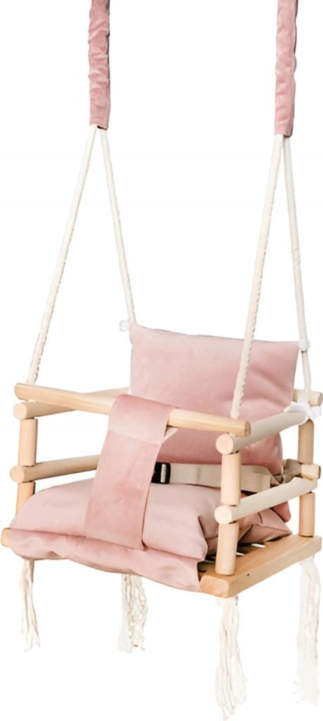 Detská drevená hojdačka Elegance 3v1 34x34cm ružová Obrázok produktu 