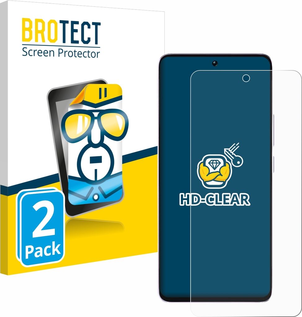 2x Für Xiaomi Poco M7 Pro 5G Schutzfolie BROTECT Displayschutz Display Schutz Folie Klar Transparent