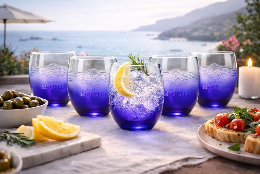 Acqua Morelli Glas 6er-Set – Blaue Designgläser, nicht Produktbild 
