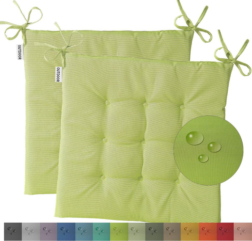 heimtexland 2er Pack Outdoor Stuhlkissen Sitzkissen Produktbild 