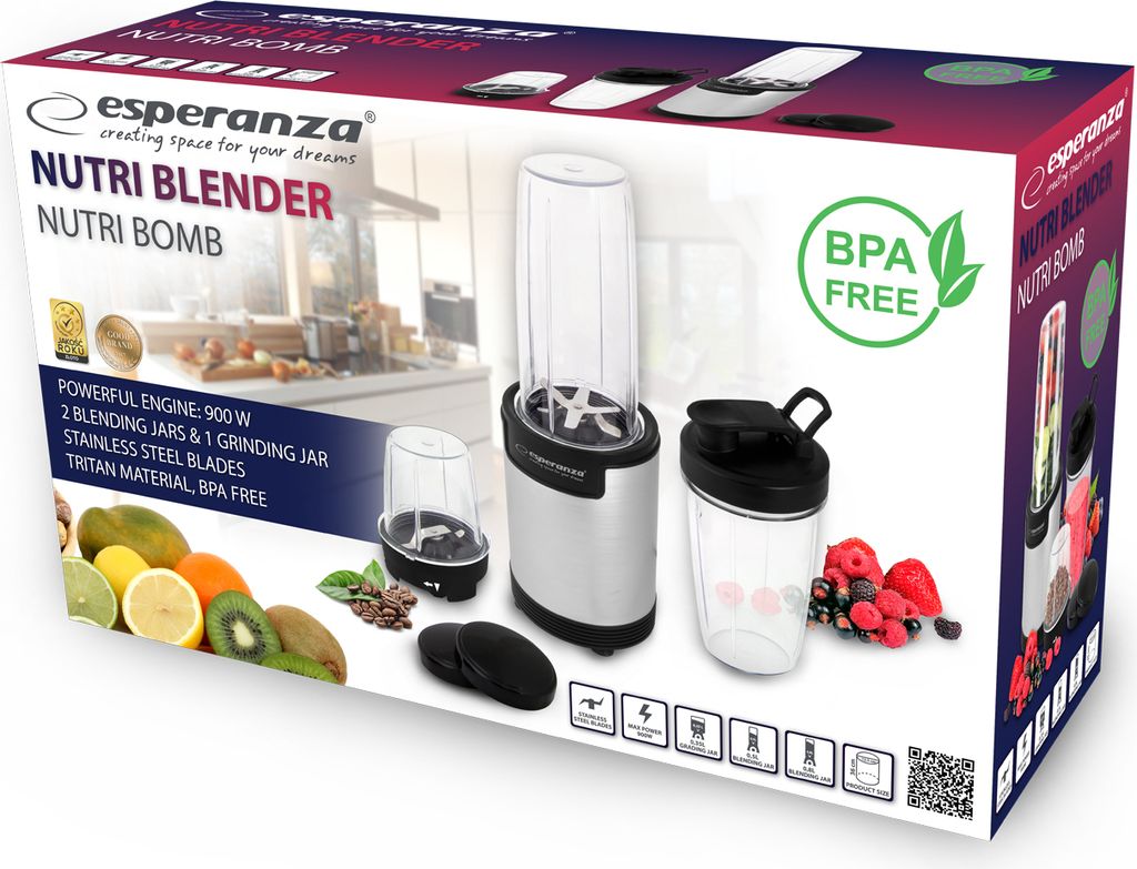 Esperanza Nutri Blender 900W 9 In 1 Nutri Bomb Produktbild 