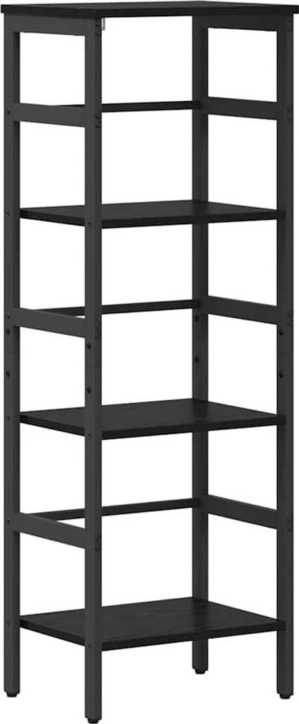 vidaXL Bücherregal Schwarz Eichen-Optik 40 x 29,5 x 115 cm