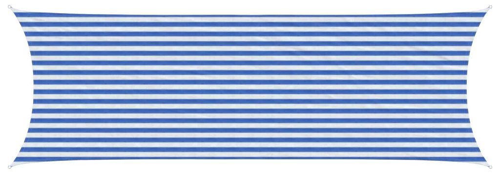 Sonnensegel Blau und Weiß 2 x 6 m HDPE