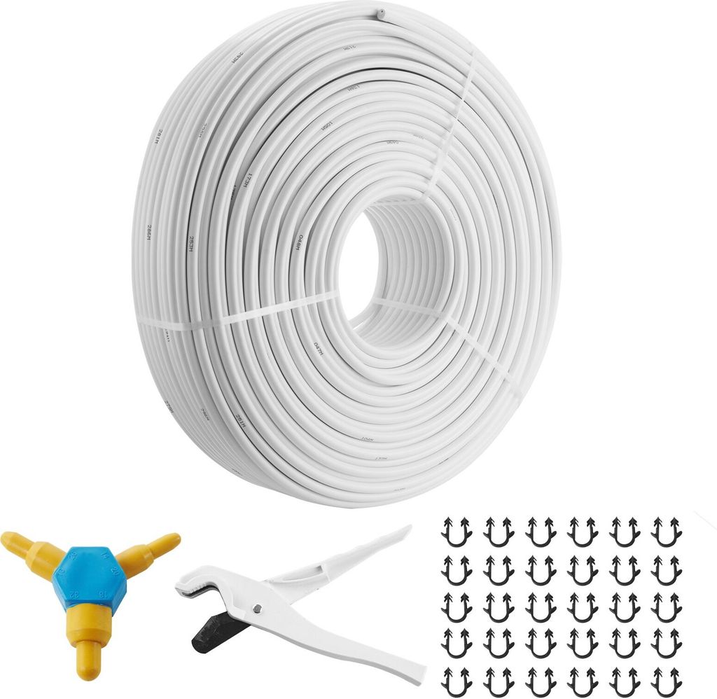 Aluverbundrohr Aluminium Mehrschichtverbundrohr 300 m Weiß PEX-Rohr Alu-Mehrschicht-Verbundrohr MV-Rohr Mehrschichtrohr Ideal für Fußbodenheizun...
