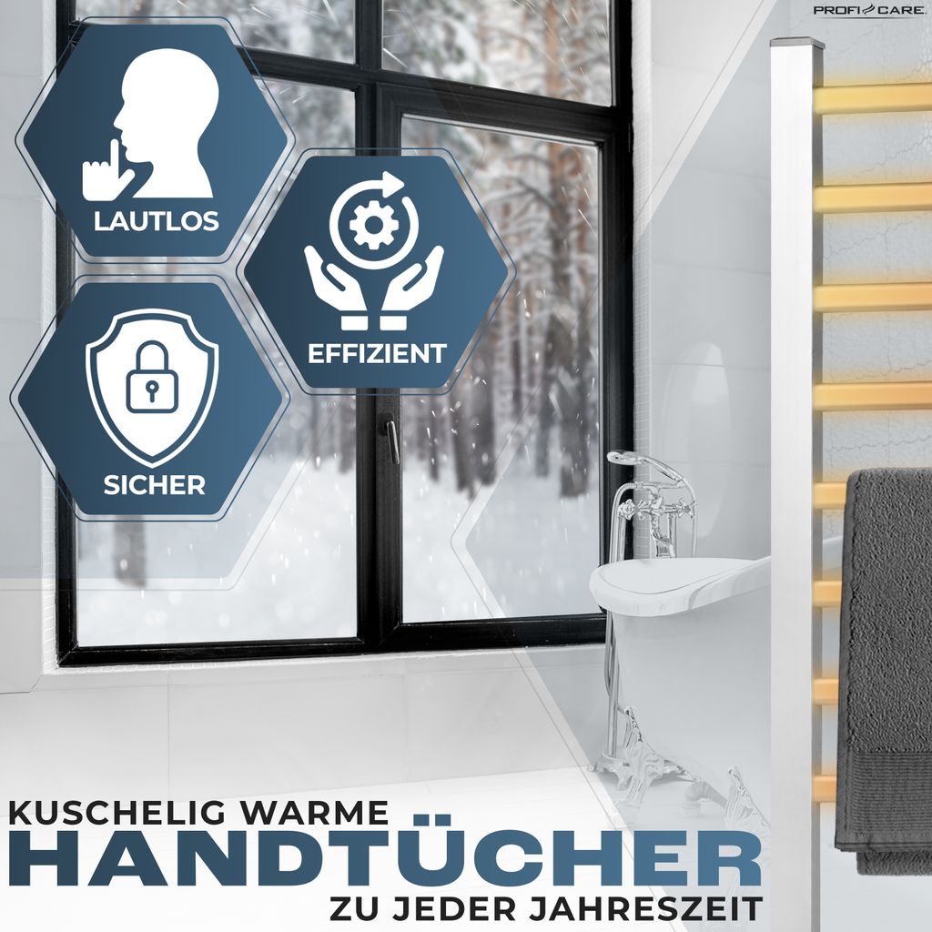 ProfiCare® Handtuchheizkörper elektrisch | Handtuchhalter & Produktbild 4