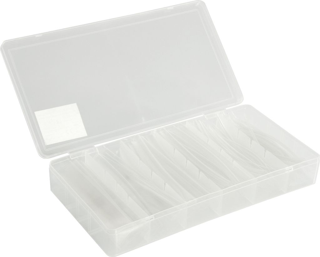 Schrumpfschlauch-Set McPower, 100-teilig in Sortimentsbox, transparent