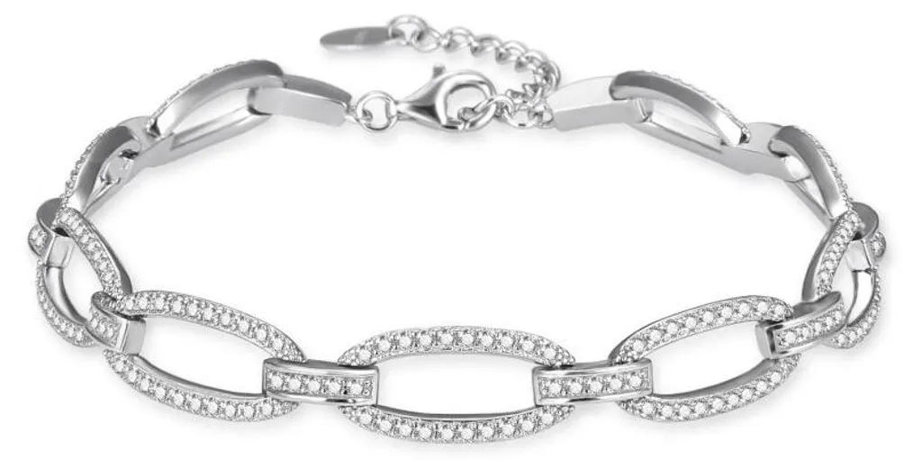 Bracelet argent tendance zircons AGB779/21 - Bijou élégant et moderne