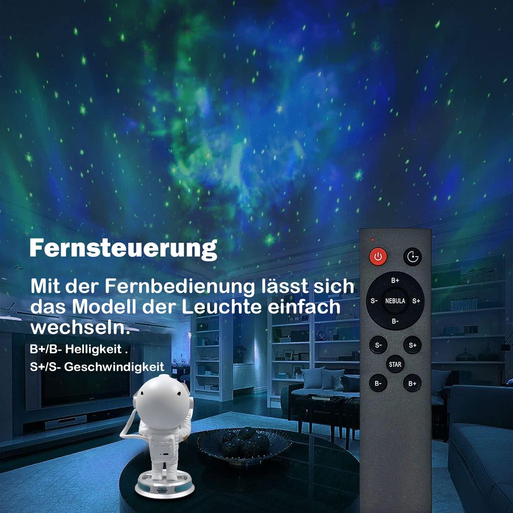 Sternenhimmel Projektor Astronaut Galaxie Produktbild 6