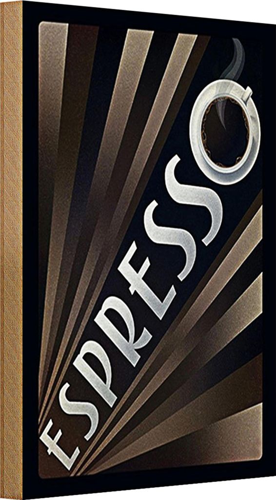 Holzschild Spruch 20x30cm Espresso Kaffee