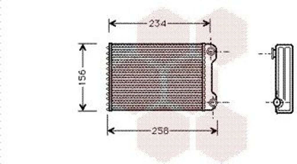 VAN WEZEL 17006242 Wärmetauscher Innenraumheizung Kühler für FIAT PUNTO (188) Doblo Cargo (223) Doblo Kombi (119, 223) PUNTO (176)