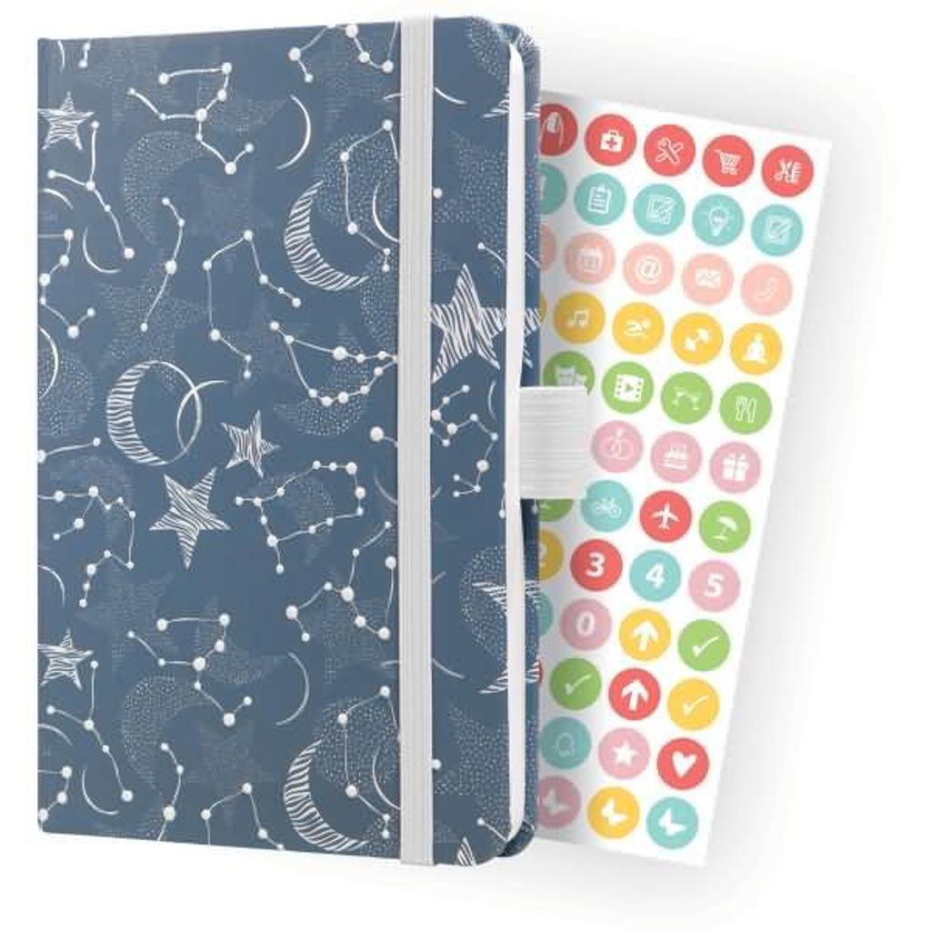 Wochenkalender Jolie 2024 ca. A6 1 Woche/2 Seiten Hardcover Cosmic Fantasy Blue