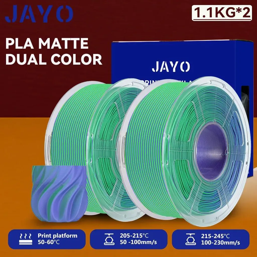Filament PLA vert-violet pour création de modèles 3D déco et figurines 1kg