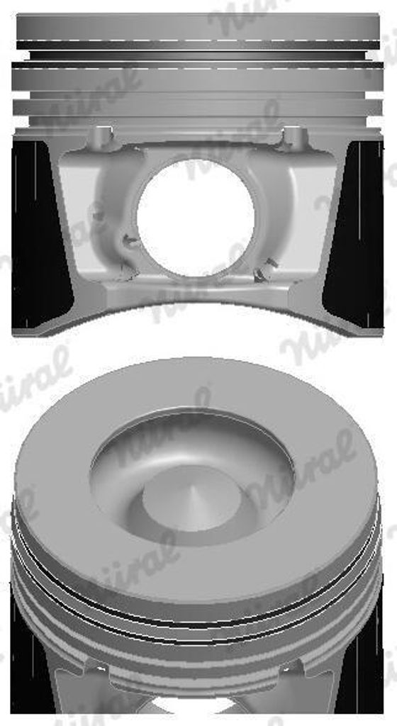 NÜRAL Kolben 87-142107-00 Zylinder-Ø 94,5mm Übermaß 0,5mm Kompr.höhe 51,7mm Bolzen-Ø 30mm mit Kühlkanal Kolbenringträger