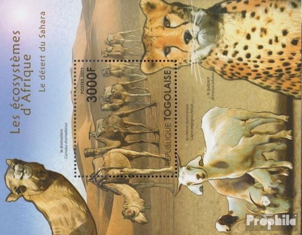 Briefmarken Togo 2011 Mi Block636 (kompl.Ausg.) postfrisch Afrikanische Ökosysteme