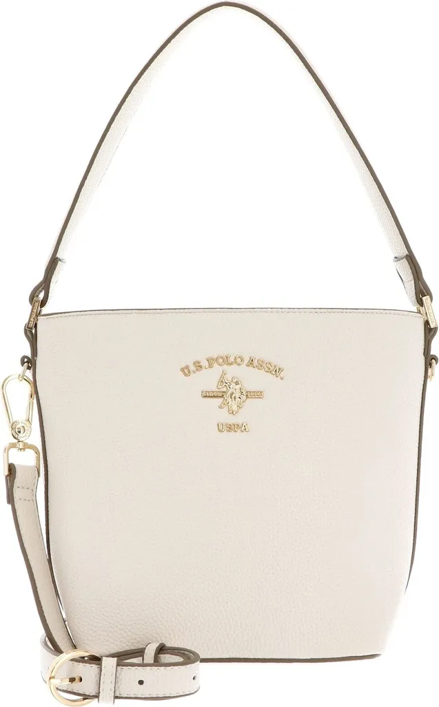 U.S. POLO ASSN. borsetta borsa a tracolla Stanford Bucket Bag Cream White avorio