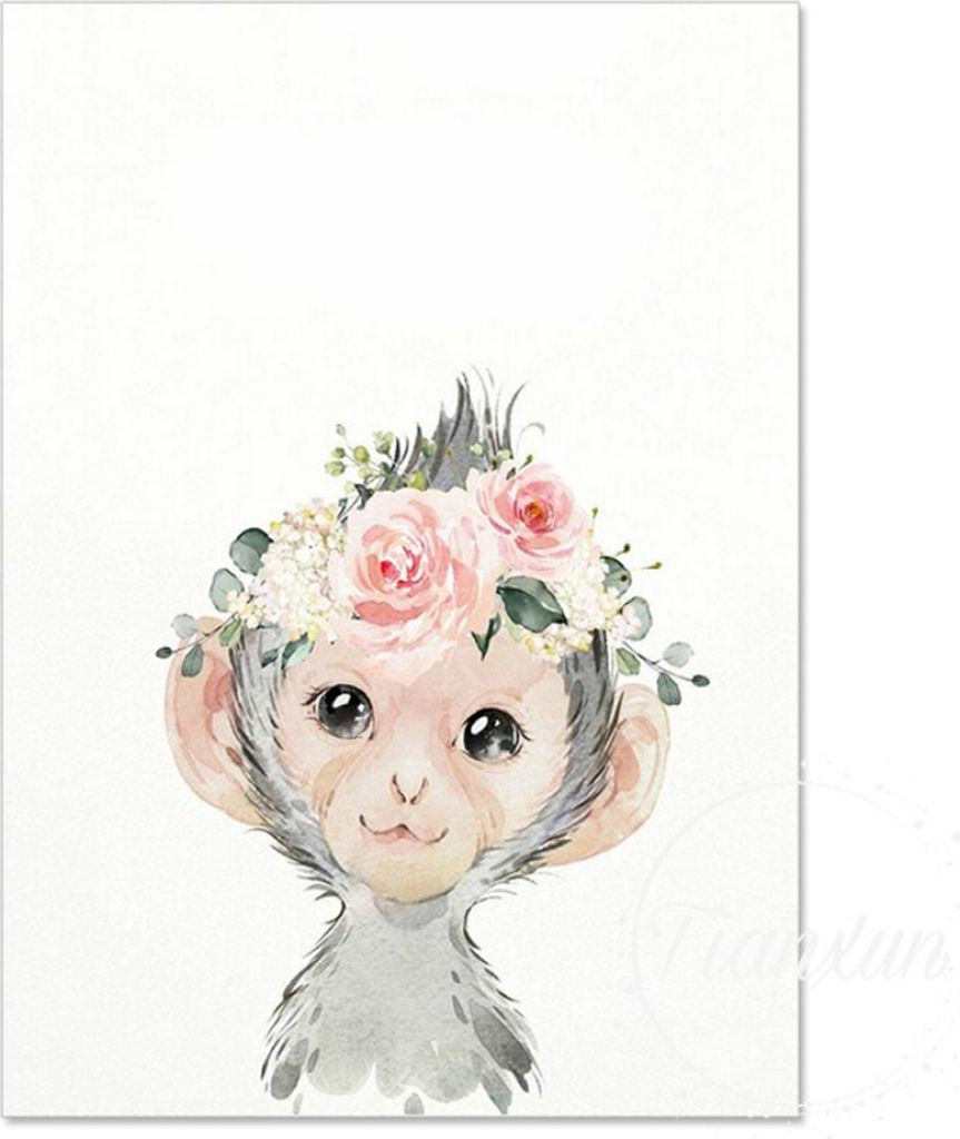 TPFLiving Kunstdruck LW-1302 (OHNE RAHMEN) Poster - Leinwand - Wandbild - Hochauflösender Giclée-Druck, langlebig und hochwertig - Giraffe, Löwe...