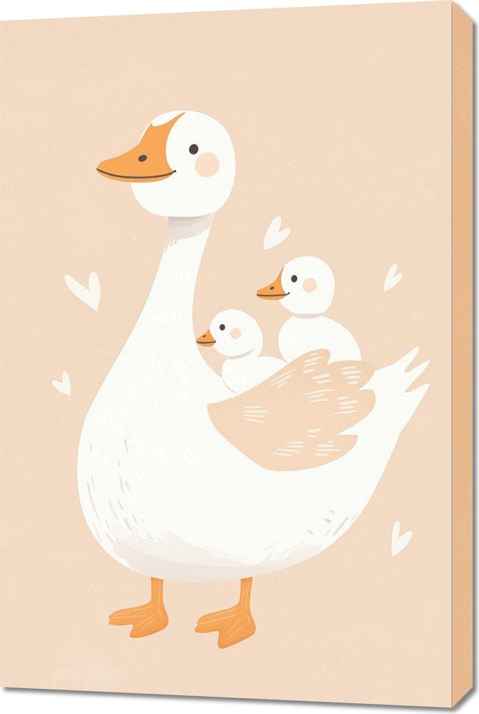 Bild 60x90cm Muster für Kinder, Mädchen und Jungen - Enten