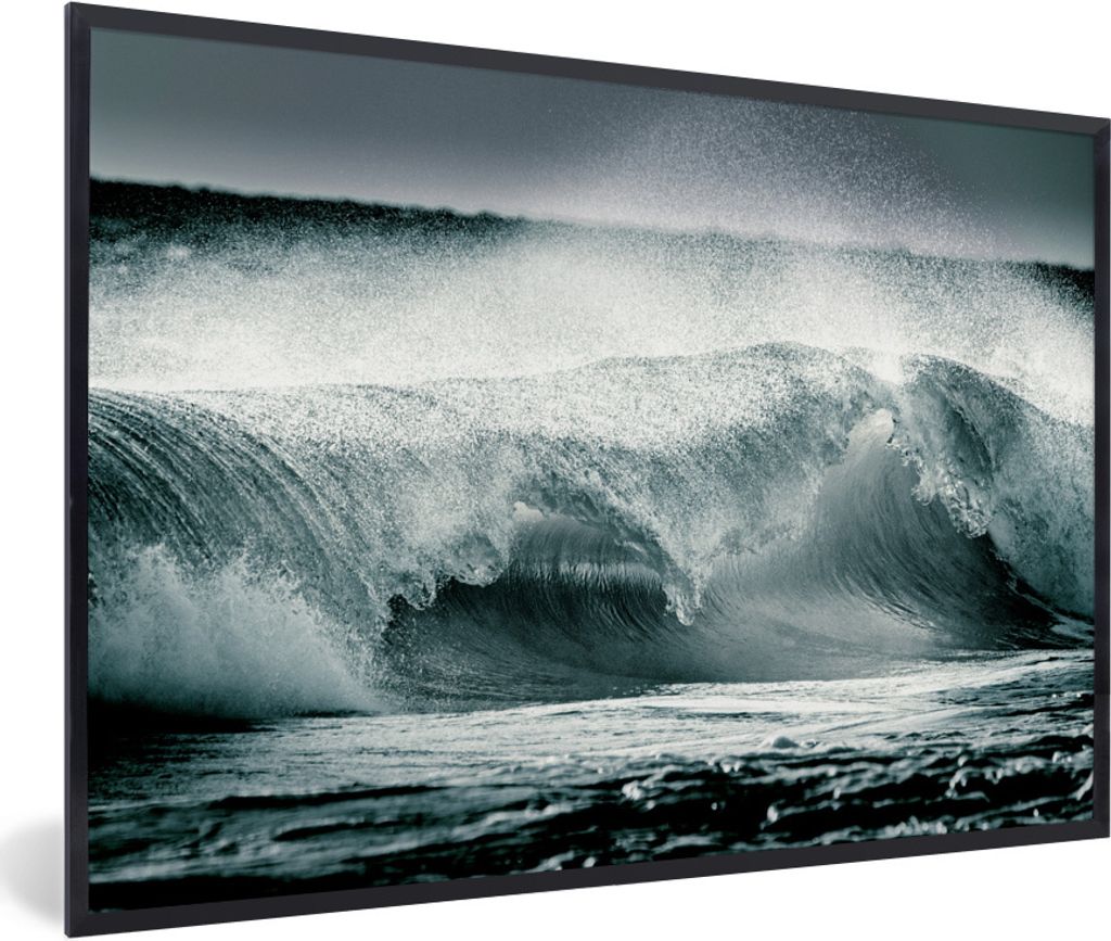 MuchoWow Gerahmtes Poster Meer - Golf - Ozean 30x20 cm - Poster mit Schwarzem Bilderrahmen Wandposter Rahmen Foto Bilder - Kunstdruck - Bild-Poster