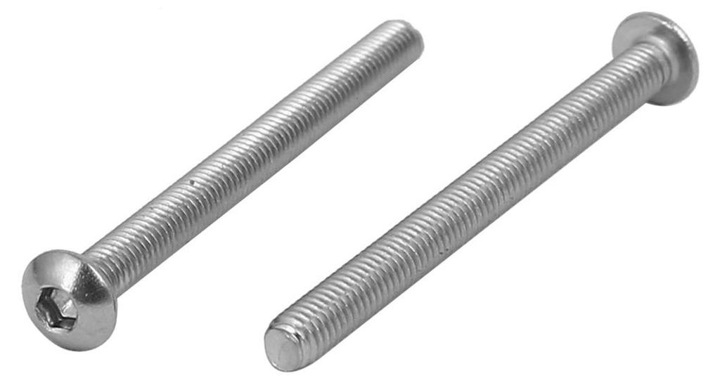 60pcs M3 x 35mm 304 Edelstahl Innensechskant Knopfschrauben Bolzen Schrauben de