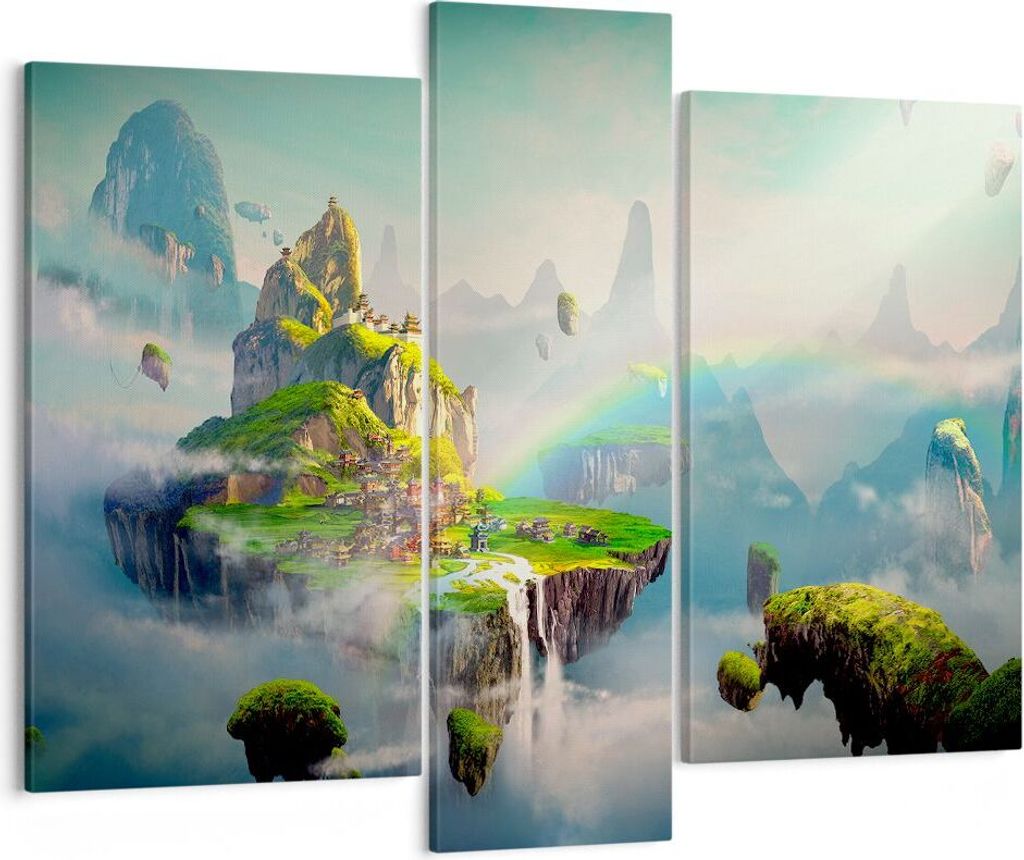 Bild auf Leinwand - Leinwandbild - Abstraktion Natur - 95x80cm - Wand Bild - Wanddeko - Wandbilder - Leinwanddruck - Bilder - Kunstdruck - Wanddeko...