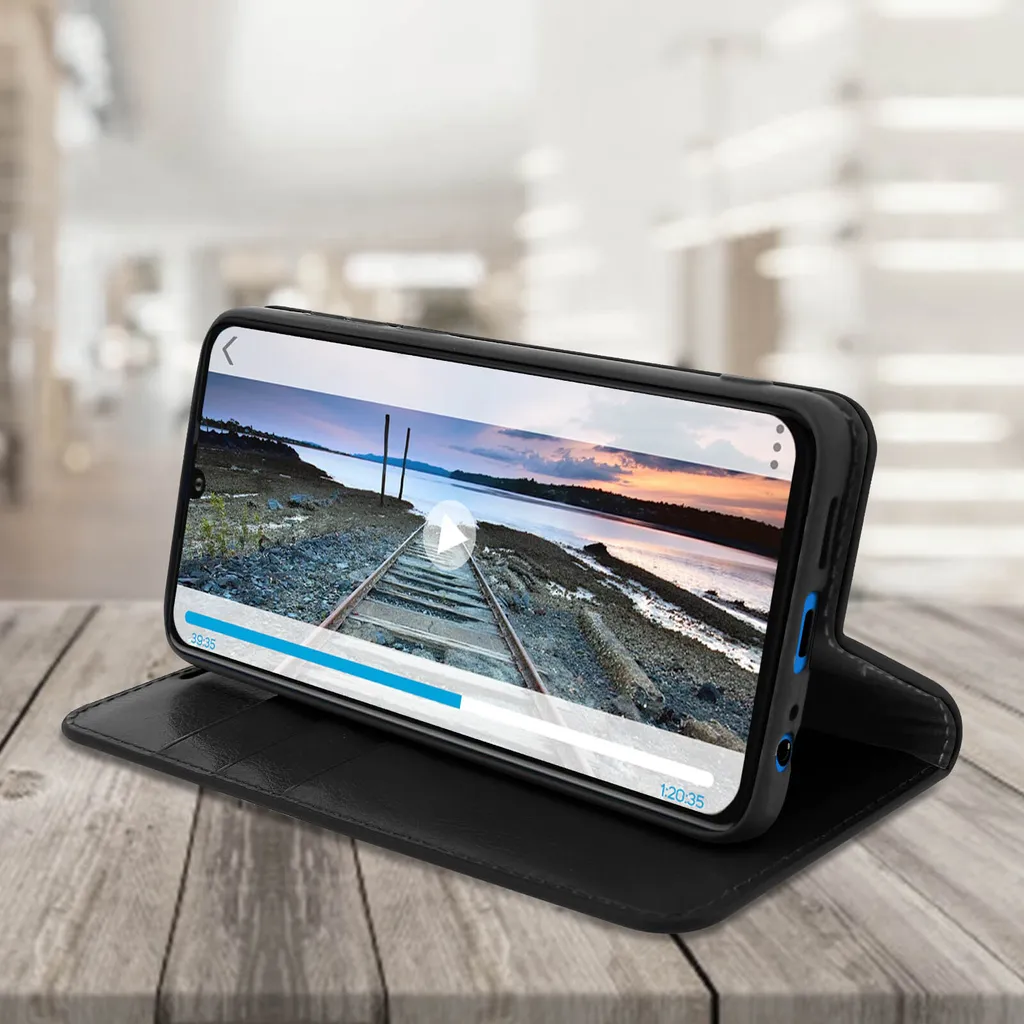 Custodia A Portafoglio In Similpelle Per Telefono Haier Phone G31s (Ph26®) – Con Chiusura Magnetica E Cornice Interna Morbida – Sottile, Leggera E Protettiva – Colore Nero - 3