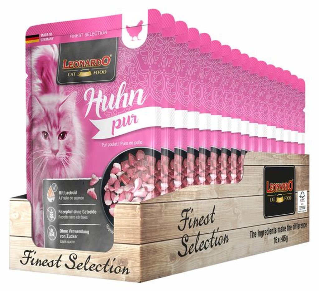 Leonardo Cat Food 756315, Adult, Huhn, 85 g, Ohne Soja, Produktbild 
