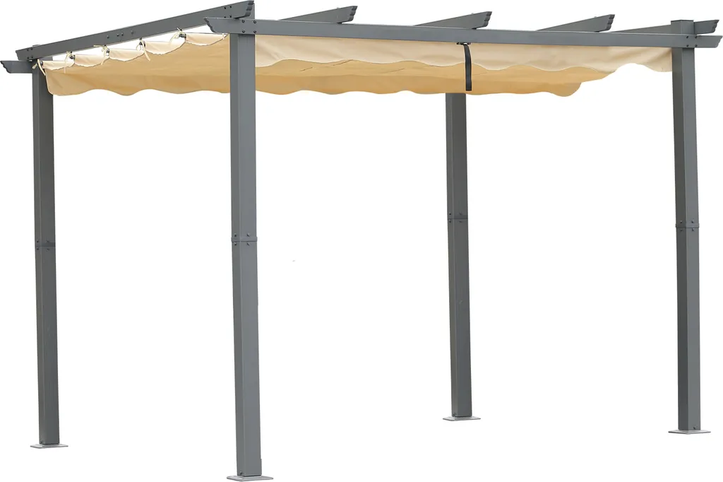 Pergola pour terrasse et ombrage de jardin 3x3 m étanche et design